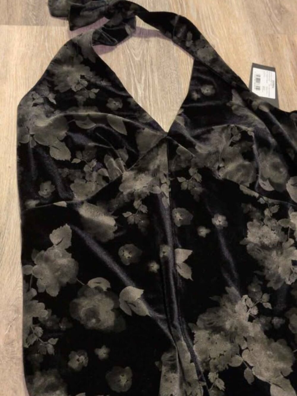 Velvet Halter Floral Jumpsuit disturbia size 16 new - Picture 2 of 6